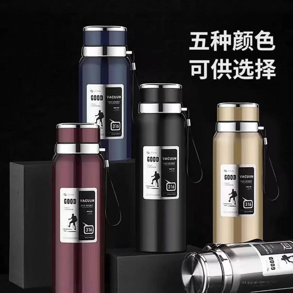 316 Stainless Steel Thermos Cup Outdoor Portable Car Kettle Travel Home Large Capacity Tea Separation Thermos