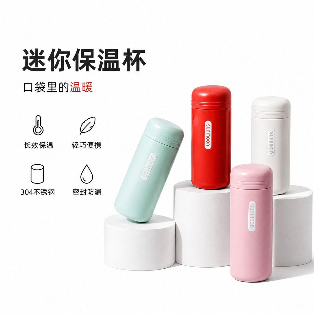 Wholesale Portable Small Pocket Capsule Ins Water Cup 304 Stainless Steel Mini Vacuum Cup for Student Business Trip