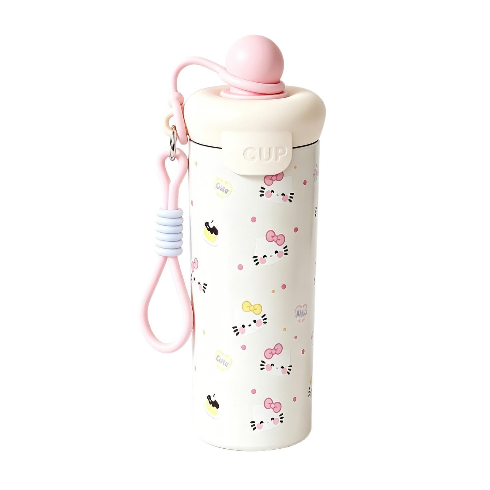 High-Looking Vacuum Cup Floating Ball Cup Cartoon Large Capacity 316 Straw Cup Student Outdoor Rope Cute Water Cup