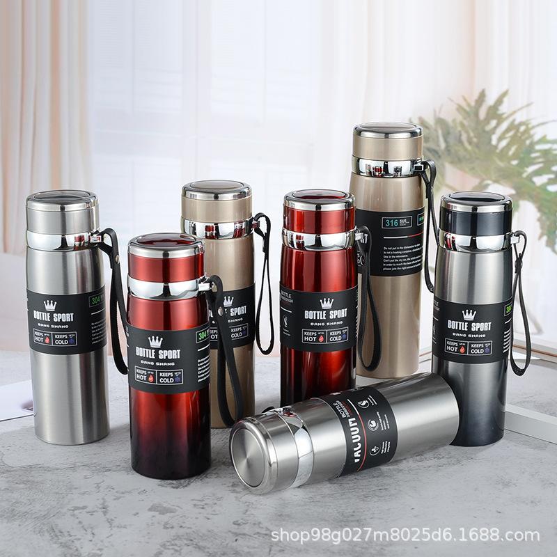 Vacuum Cup 316 Stainless Steel Large Capacity Wholesale Outdoor Traveling Car Travel with Rope Kettle Gift Wholesale