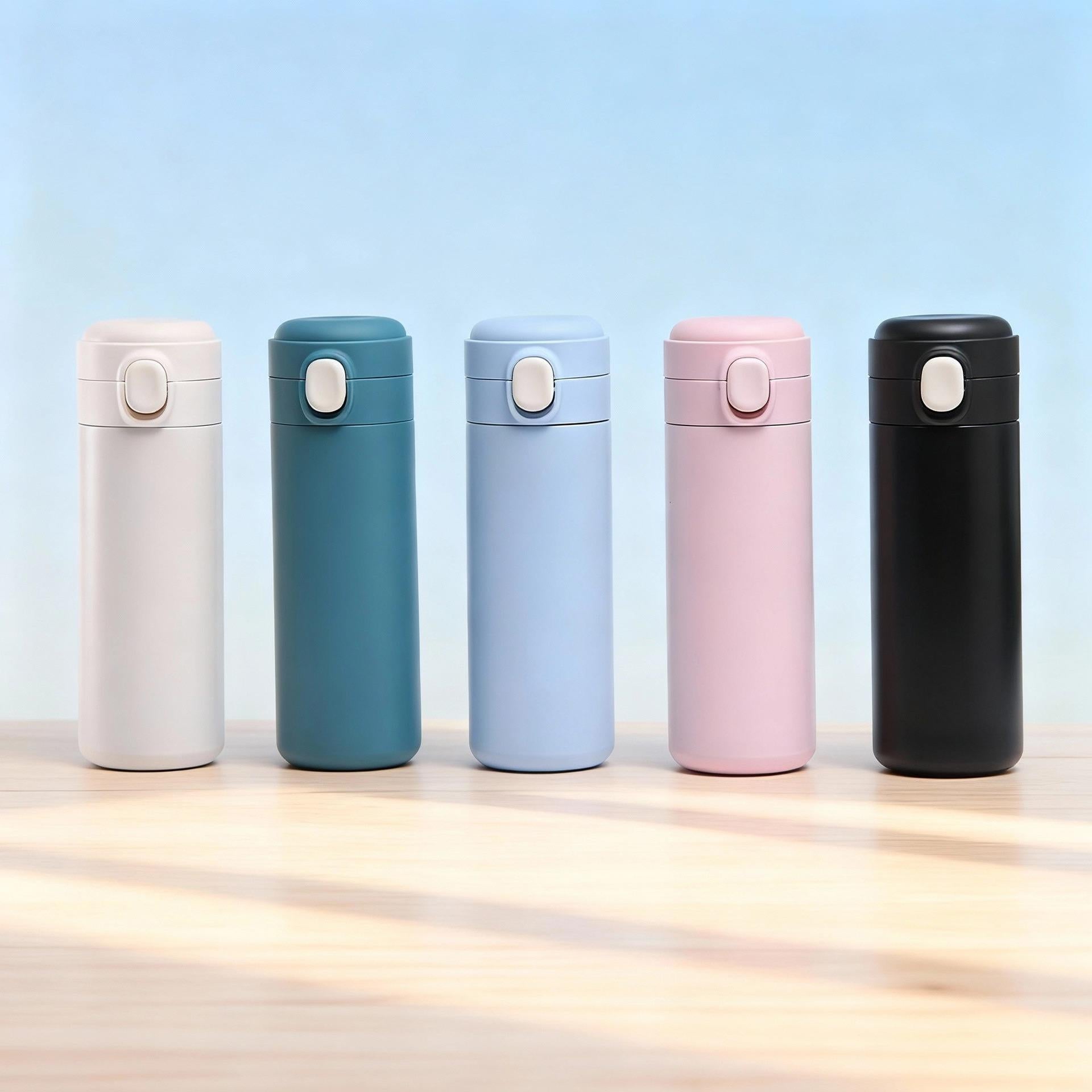 Thick 304 Stainless Steel Pea Cup Outdoor Portable Pocket Cup Student Female Bounce Cup Double-Layer Water Cup Vacuum Cup