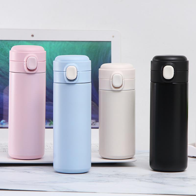 Thick 304 Stainless Steel Pea Cup Outdoor Portable Pocket Cup Student Female Bounce Cup Double-Layer Water Cup Vacuum Cup