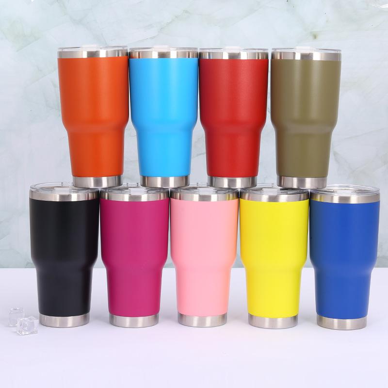 Customized Water Cup Car Cup Car Ice Cream Cup Outdoor Portable Vacuum Cold Preservation Large Capacity Vacuum Cup UV Printing