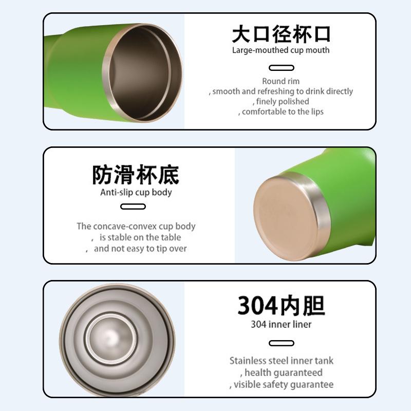 Customized Water Cup Car Cup Car Ice Cream Cup Outdoor Portable Vacuum Cold Preservation Large Capacity Vacuum Cup UV Printing