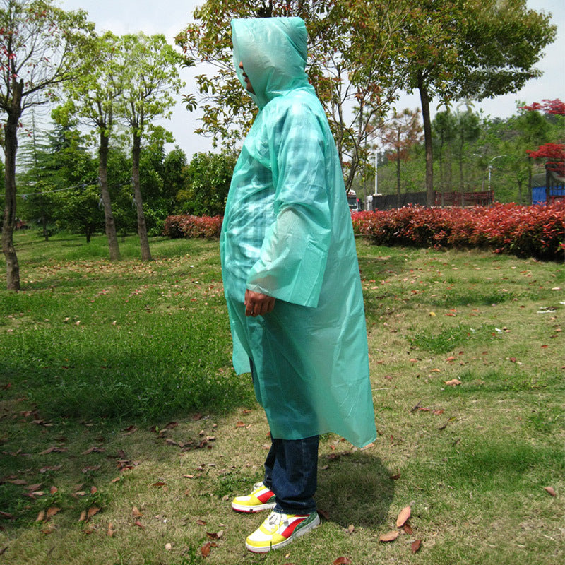 Outdoor Travel Portable Disposable Raincoat Summer Mountaineering Long-Sleeved Poncho Cross-Border At9027 One-Piece Delivery