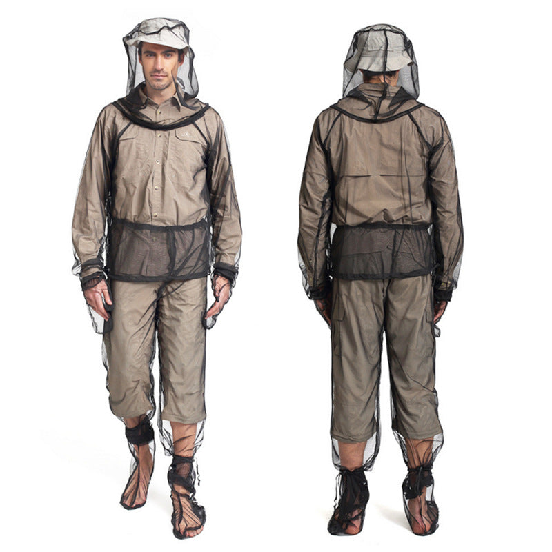 Outdoor Mountaineering Mosquito-Proof Clothing Hiking Leisure Fishing Mosquito-Proof Clothing Breathable Visual Lightweight Mesh Clothing Protective Suit