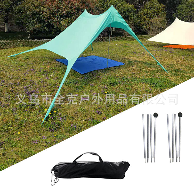 Cross-Border Factory Outdoor Beach Lycra Canopy Camping Tent Sunshade Canopy Anti-DDoS Ride Pergola Fishing Tent