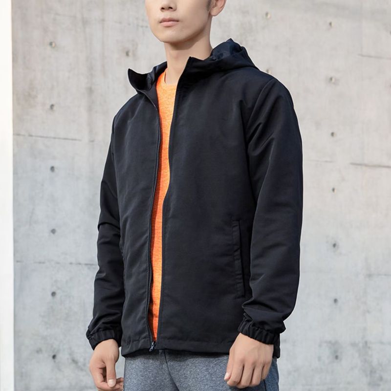 Sports Jacket Men's Spring and Autumn Hooded Jacket Korean Style Outdoor Casual Loose Large Size Jacket Couple Wear Windbreaker Fashion
