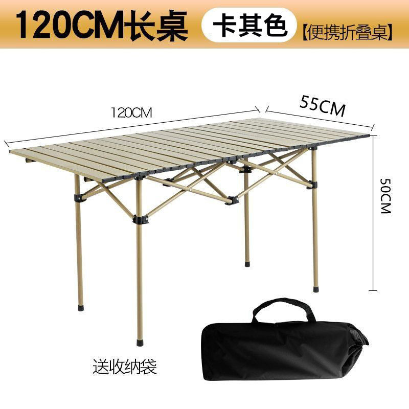 Cross-Border Outdoor Upgraded Thickened Folding Table 150.00kg Load-Bearing Camping Stall Barbecue Egg Roll Table Portable Folding