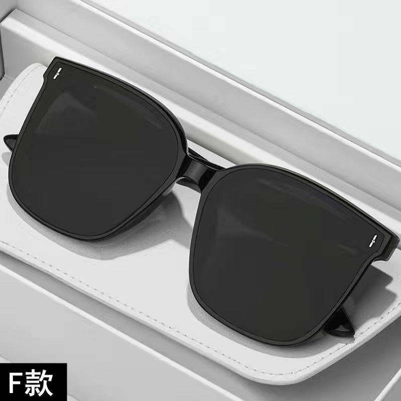 New Sunglasses Men's and Women's Korean-Style Fashionable Net Red Big Face Slimming Elegant Large Frame Sunglasses UV-Proof Glasses