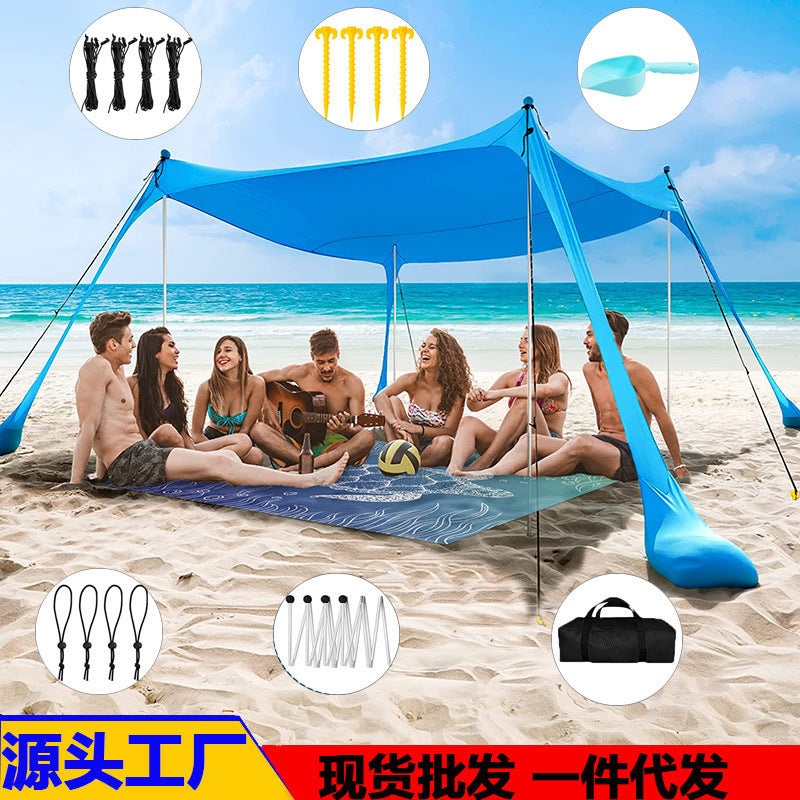 Seaside Beach Stretch Lycra Canopy Seaside Sand Digging Tent Sun Protection Awning Outdoor Park Fishing Camping Canopy