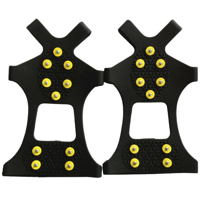 High Elastic Upper Wear-Resistant Manganese Steel Claw Ten Teeth Outdoor Climbing Rock Climbing Shoe Cover Climbing Ice and Snow Walking Non-Slip Crampons
