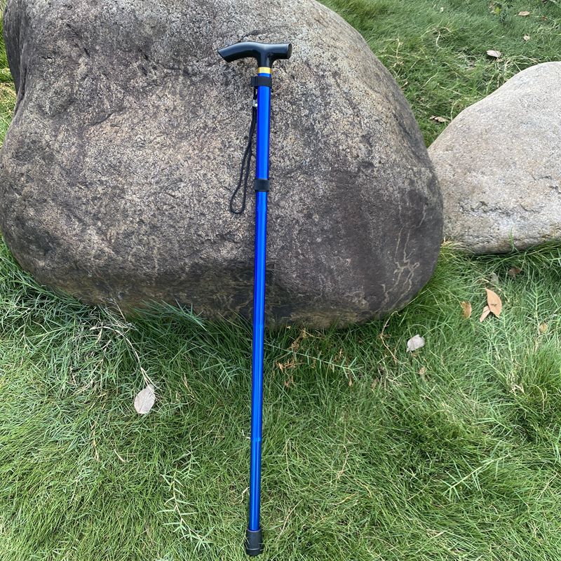 Outdoor Aluminum Alloy Climbing Walking Stick Telescopic Folding Climbing Stick Non-Slip Walking Stick Elderly Reinforced Adjustable 5 Sections