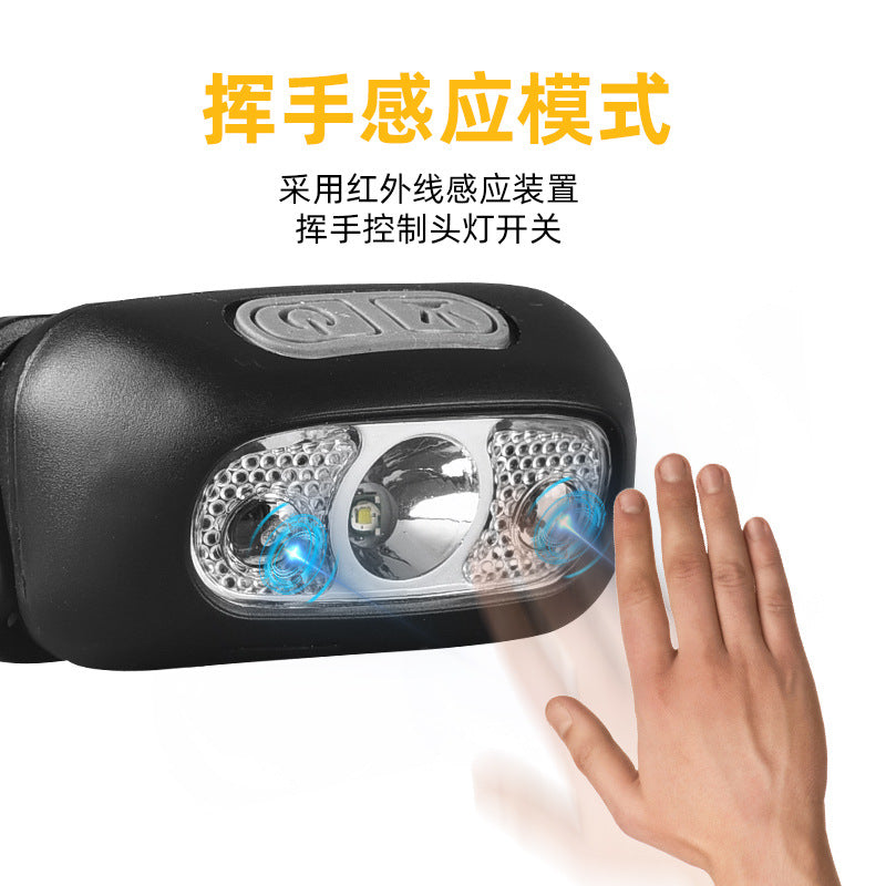 Fishing Headlight Long Endurance Rechargeable LED Strong Light Super Bright Outdoor Night Fishing Special Mini Waterproof Induction Headlight