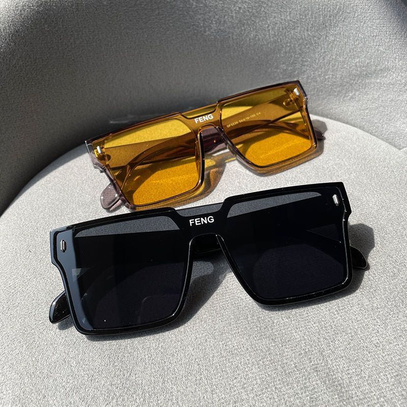 INS Style Sunglasses Men's Trendy Cool One-Piece 2024 New Sunglasses Women's Net Sunglasses Factory Direct Sales