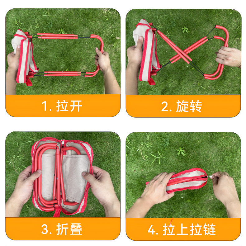 Pencil Case Folding Stool Pencil Case Small Maza Portable Folding Chair Handbag Chair Outdoor Camping Fishing Stool Folding Chair
