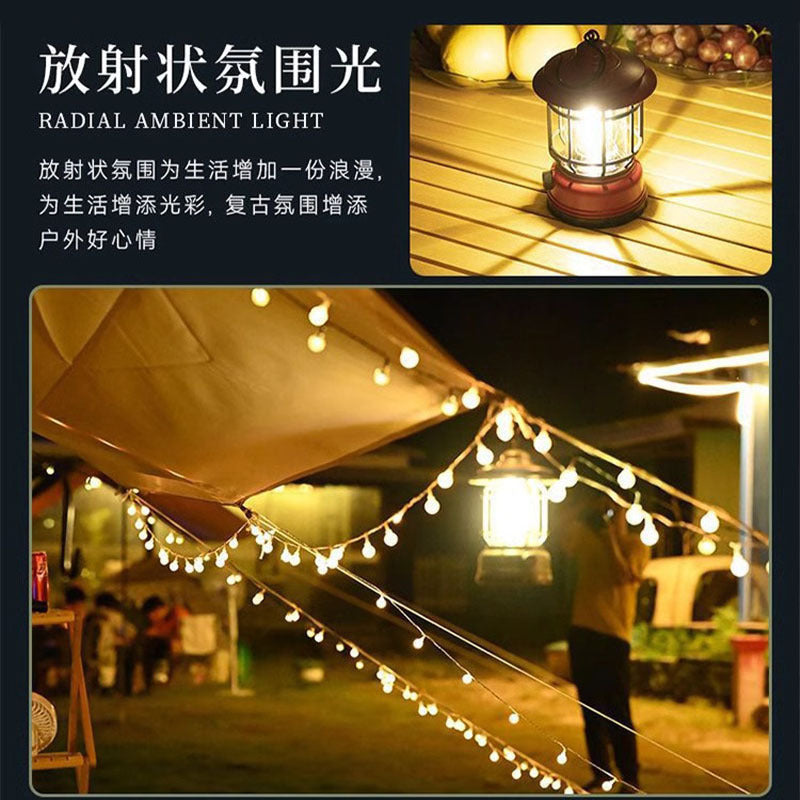 Walking Bear Portable Camping Light Charging Retro Small Horse Light Cross-Border Creative Christmas Retro Atmosphere Night Light