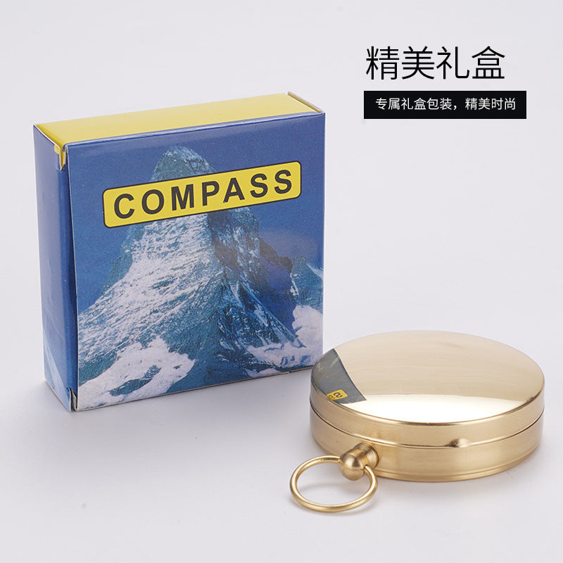 Pure Copper North Needle G50 Pocket Watch Flip Compass Outdoor Mountaineering Multifunctional Luminous Compass with Lid Wholesale