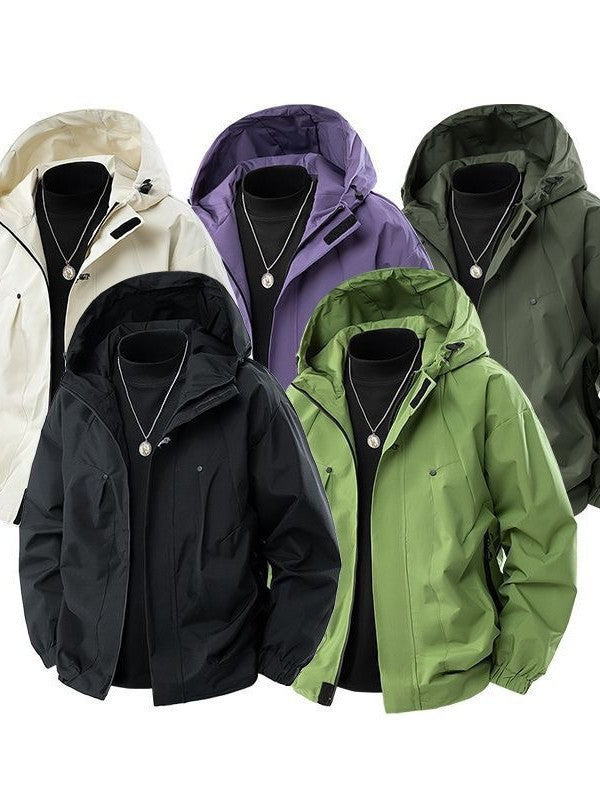 Handsome Outdoor New Jacket Men's and Women's Spring and Autumn Thin Mountaineering Clothing Sports Casual Jacket Men's Windproof Waterproof Men's