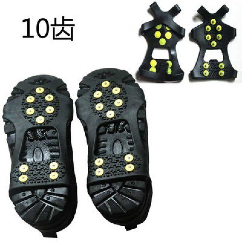 Outdoor Snow Five-Tooth Non-Slip Crampons Snow Mountaineering Non-Slip Shoe Cover Universal Ice Surface Fishing Professional Anti-Fall Shoe Cover