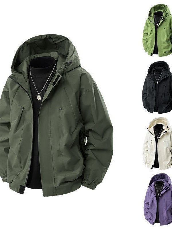 Handsome Outdoor New Jacket Men's and Women's Spring and Autumn Thin Mountaineering Clothing Sports Casual Jacket Men's Windproof Waterproof Men's