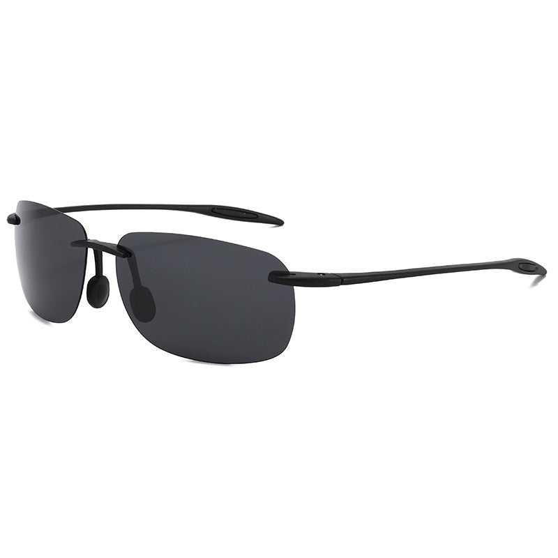 TR90 Material TAC Polarized Real Film Sports Riding Sunglasses Frameless Outdoor Sunglasses for Men and Women Mountaineering Ultra-Light