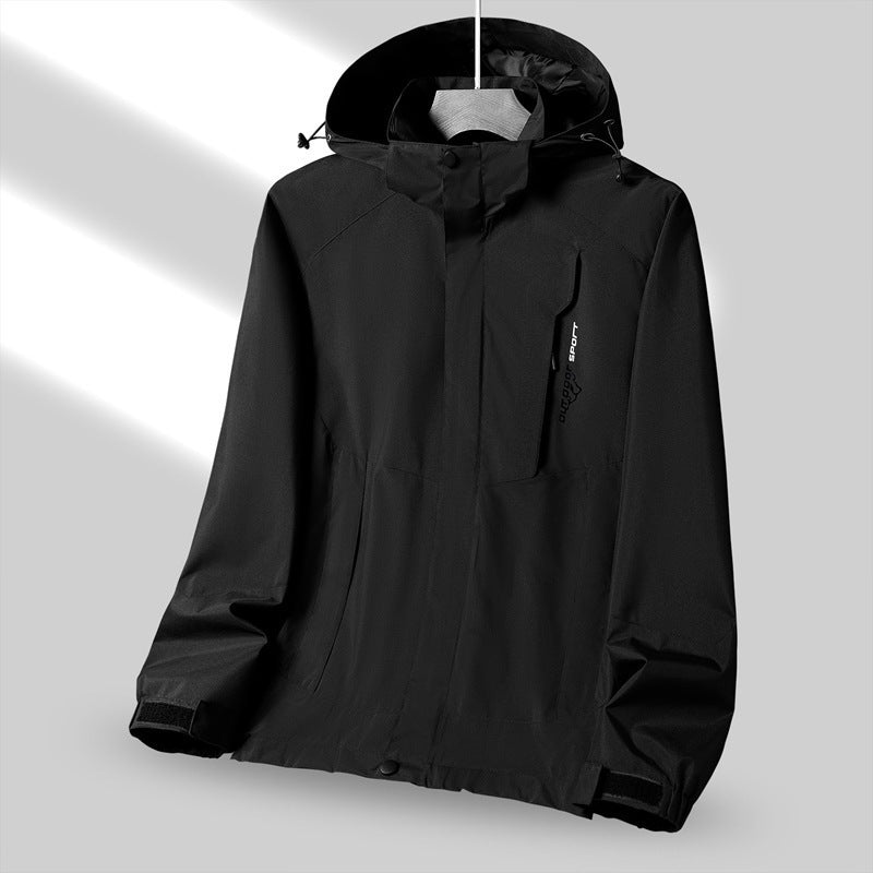 Three-in-One Detachable Winter Outdoor Windbreaker Jacket Men's and Women's Sports Windproof Waterproof Warm Wear-Resistant Mountaineering Clothing