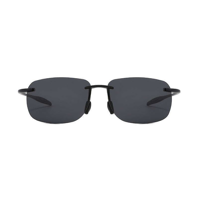 TR90 Material TAC Polarized Real Film Sports Riding Sunglasses Frameless Outdoor Sunglasses for Men and Women Mountaineering Ultra-Light