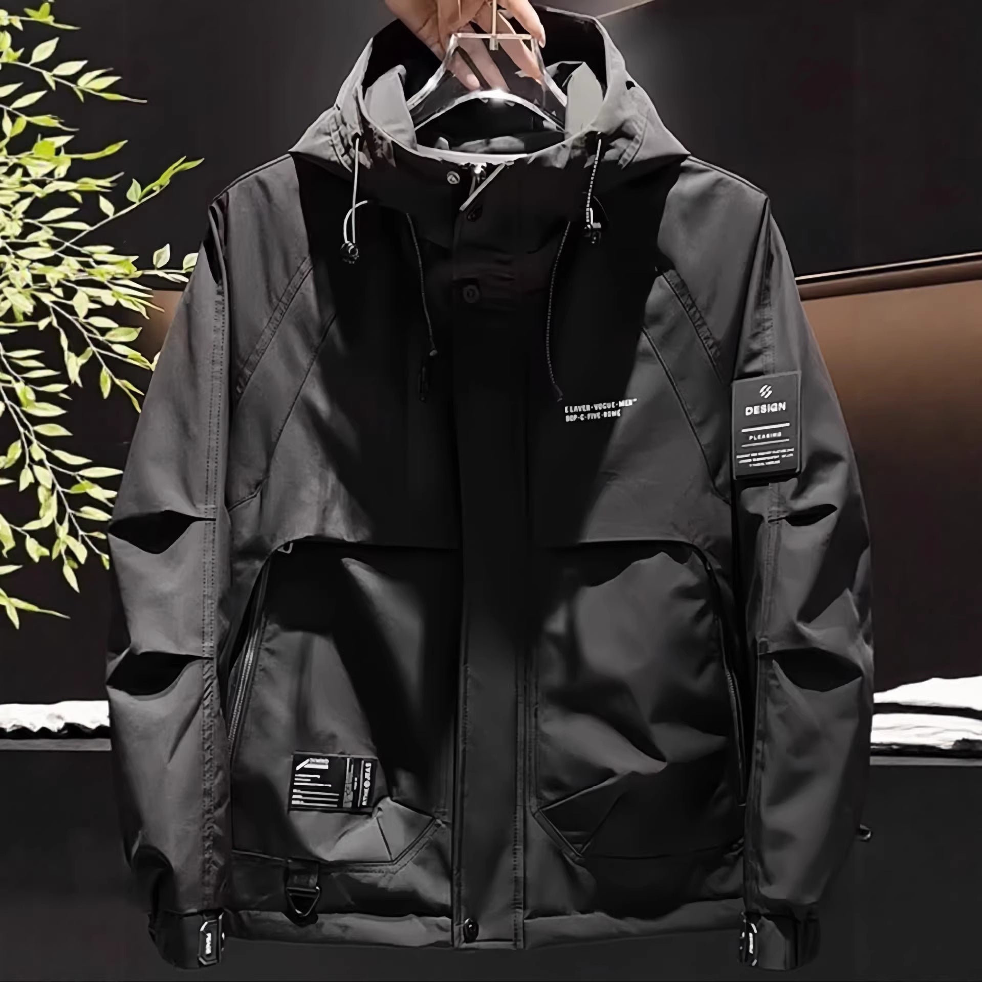 2026 Autumn and Winter Men's Jacket Jacket Fashion Loose Hooded Jacket Fashion Brand Tooling Outdoor Suit Fashion