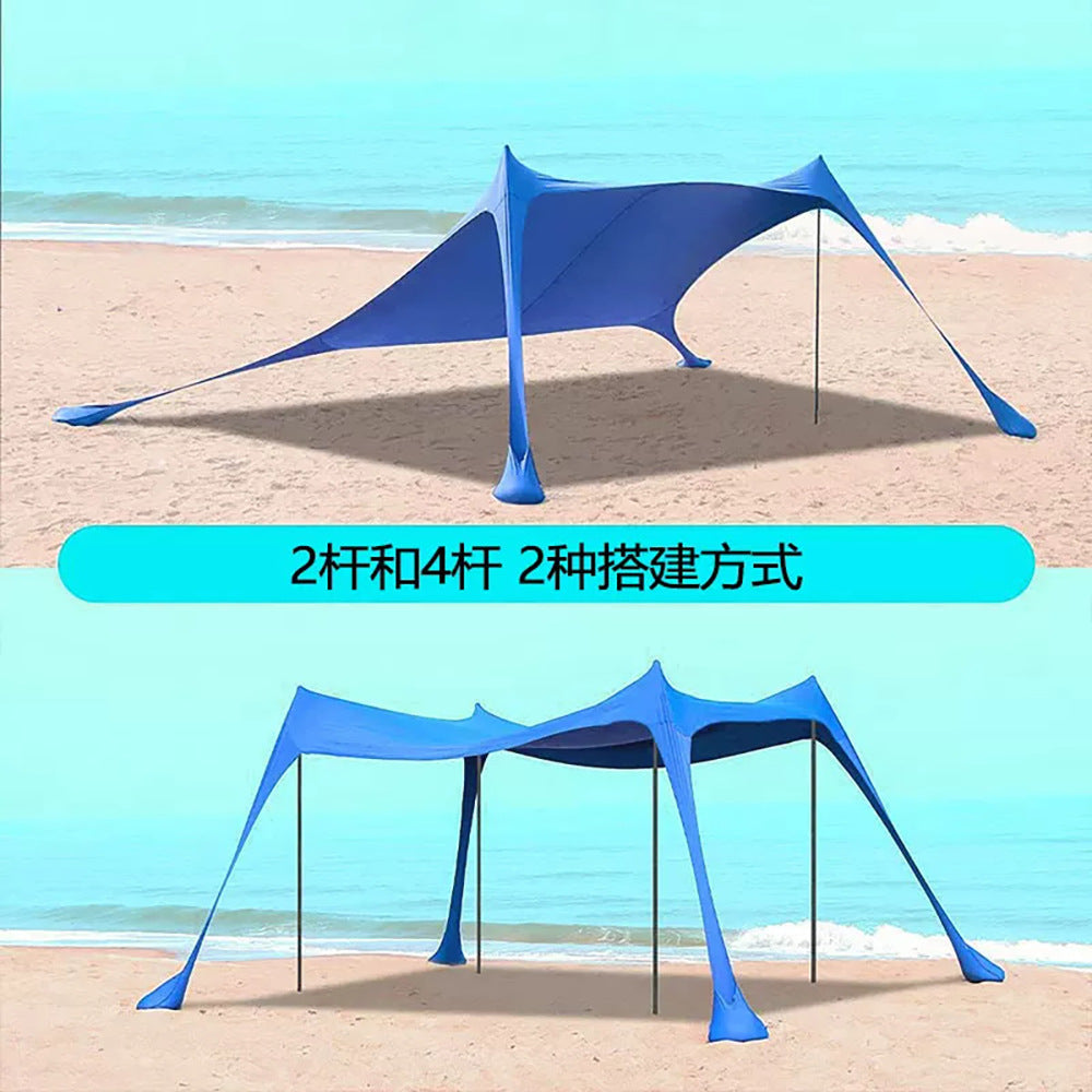 Beach Canopy Lycra Tent Dinner Camping Tent Seaside Sun Protection Sunshade Outdoor Tent Portable One-Piece Spot