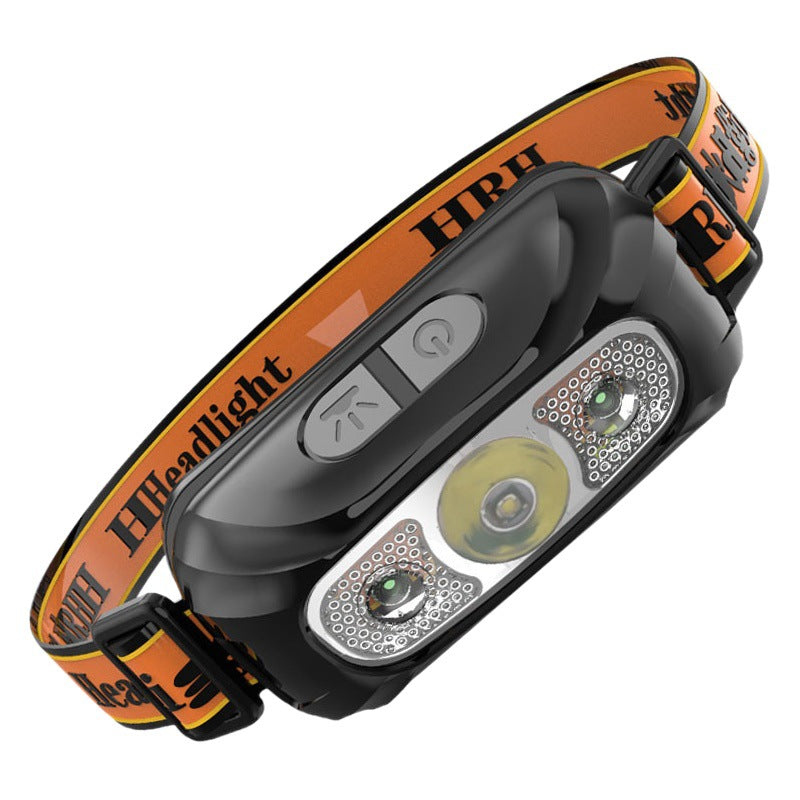 Intelligent Induction USB Charging Induction Headlight Led Night Fishing Head-Mounted Strong Light Night Running Small Headlight Outdoor Headlight
