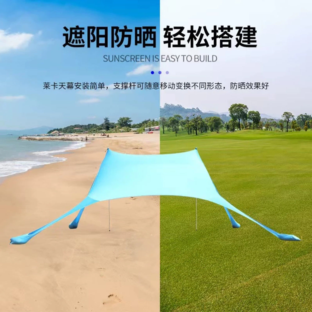 Beach Canopy Lycra Tent Dinner Camping Tent Seaside Sun Protection Sunshade Outdoor Tent Portable One-Piece Spot