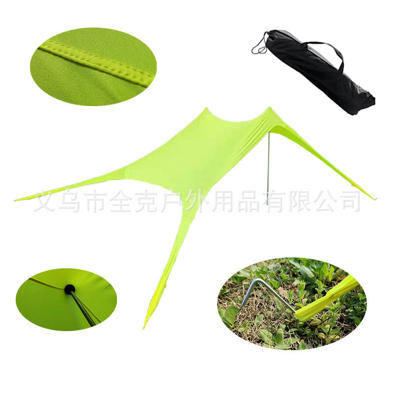 Cross-Border Factory Outdoor Beach Lycra Canopy Camping Tent Sunshade Canopy Anti-DDoS Ride Pergola Fishing Tent