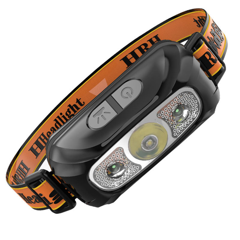 Intelligent Induction USB Charging Induction Headlight Led Night Fishing Head-Mounted Strong Light Night Running Small Headlight Outdoor Headlight