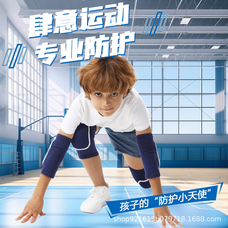 Children's Knee Pad Elbow Pad Set Summer Boys' Basketball Football Protective Gear Girls' Professional Dance Sports Sponge Knee Pad