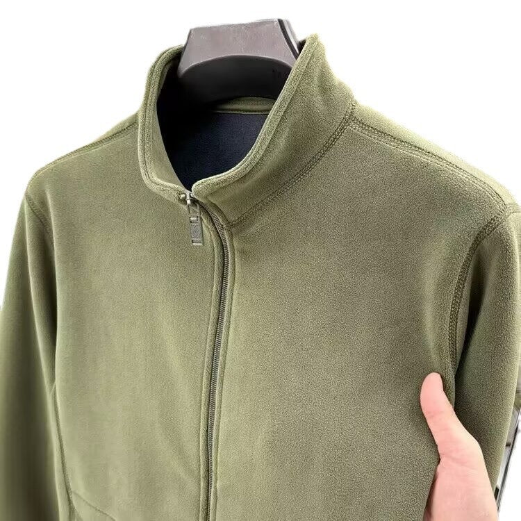 High-End Polar Fleece Sweater Men's Autumn and Winter Inner Fleece Jacket Jacket Liner Double-Sided Fleece-Lined Thermal Jacket