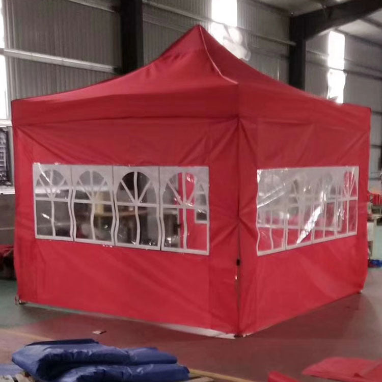 Outdoor Transparent Folding Awning Stall Tent Top Cloth Disaster Relief Advertising Printable Four-Leg Umbrella Cloth Wholesale