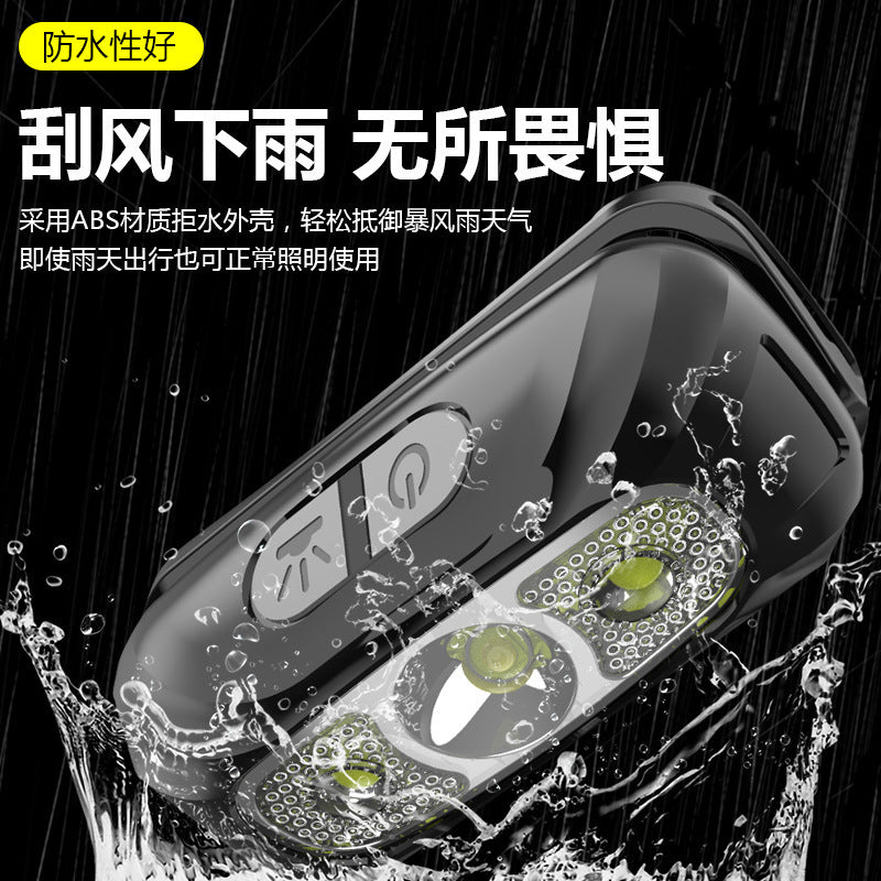 Intelligent Induction USB Charging Induction Headlight Led Night Fishing Head-Mounted Strong Light Night Running Small Headlight Outdoor Headlight