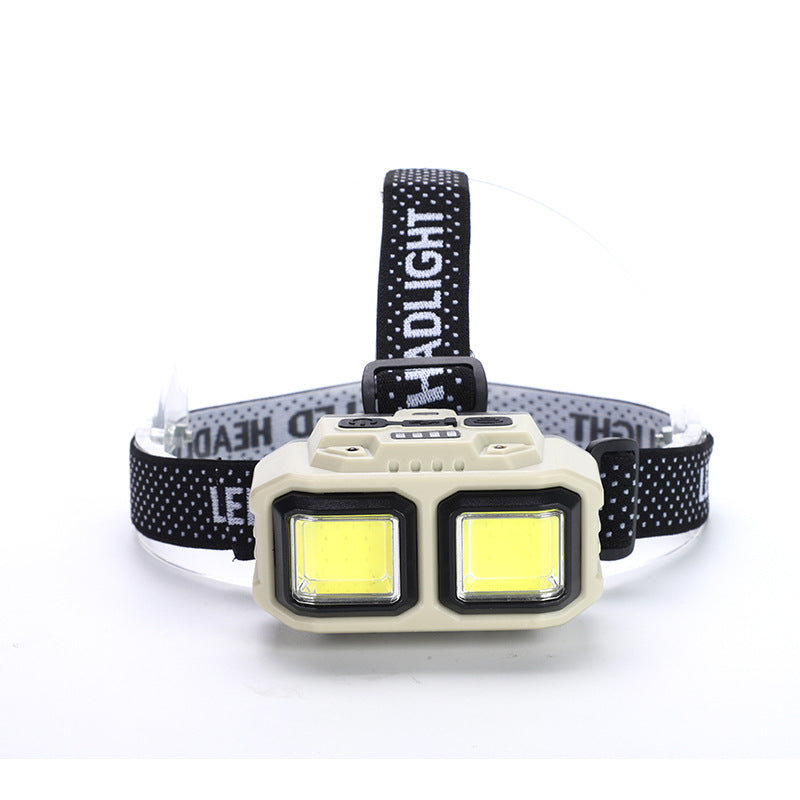 Amazon Rechargeable LED Headlamp Strong Light Long Endurance Outdoor Lamp Waterproof Head-Mounted Induction Fishing Headlamp Wholesale
