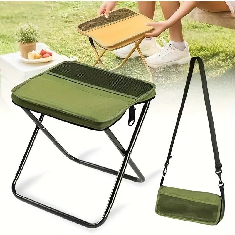 Outdoor Portable Pocket Chair Folding Chair Handbag Stool Fishing Camping Chair Portable Shoulder Bag Pencil Case Small Stool