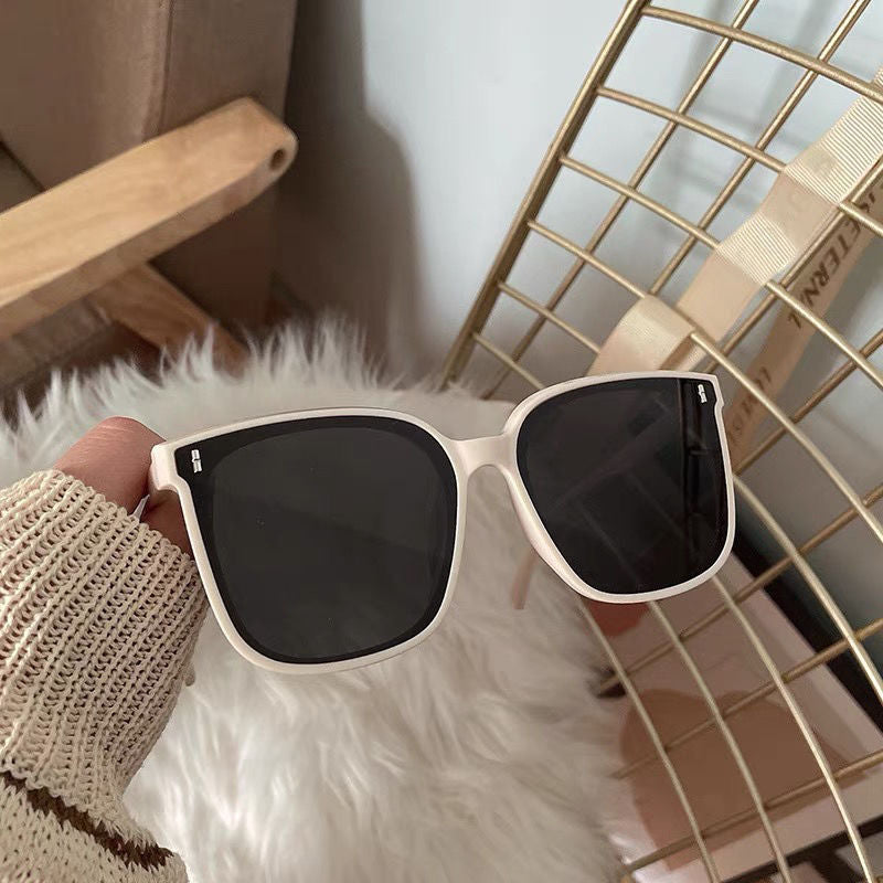 New Sunglasses Men's and Women's Korean-Style Fashionable Net Red Big Face Slimming Elegant Large Frame Sunglasses UV-Proof Glasses