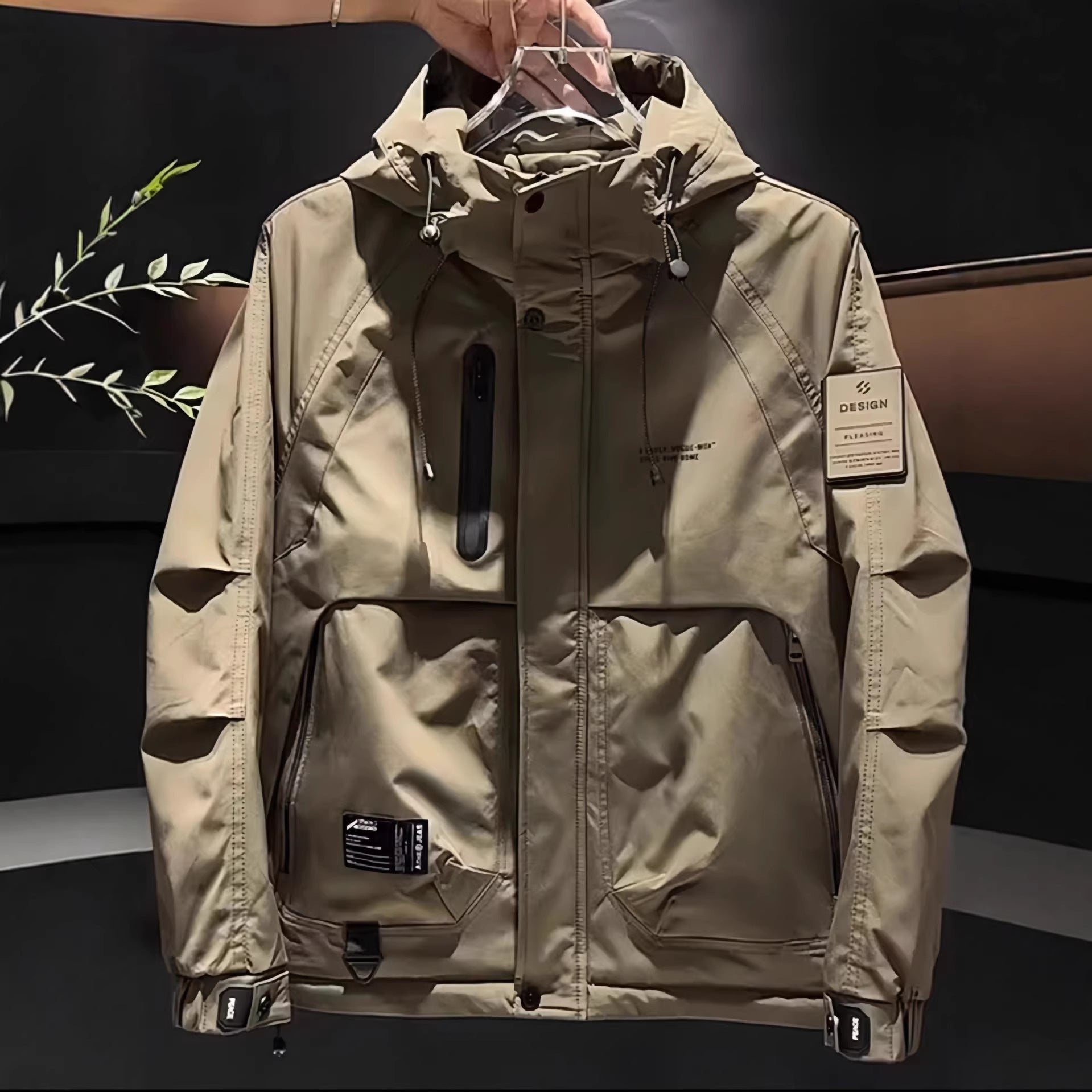 2026 Autumn and Winter Men's Jacket Jacket Fashion Loose Hooded Jacket Fashion Brand Tooling Outdoor Suit Fashion