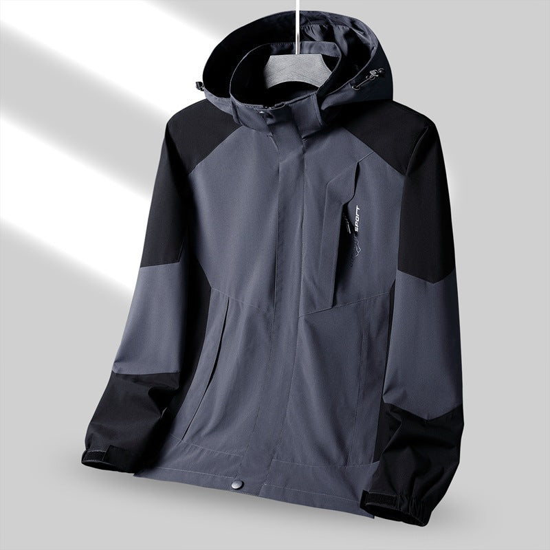 Three-in-One Detachable Winter Outdoor Windbreaker Jacket Men's and Women's Sports Windproof Waterproof Warm Wear-Resistant Mountaineering Clothing