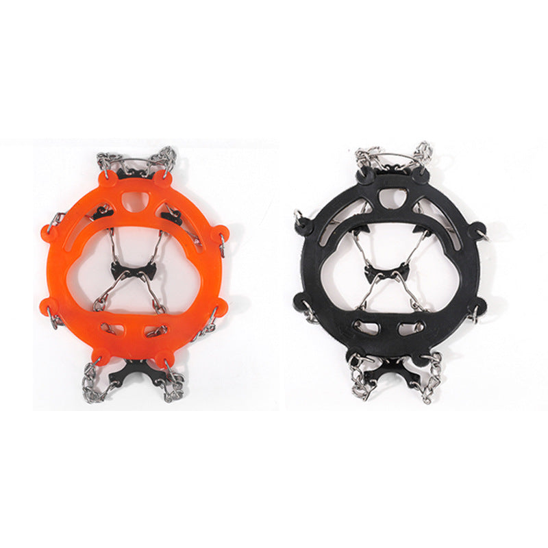 Wholesale Ice Claw Outdoor 8-Tooth Snow Non-Slip Shoe Cover Snow Claw Mountaineering Non-Slip Shoe Nail Chain Shoe Cover Eight-Tooth Ice Catch