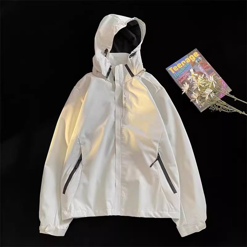 Men's Windproof Waterproof Outdoor Windbreaker Autumn and Winter Breathable Jacket Couple's Three-Proof Mountaineering Jacket