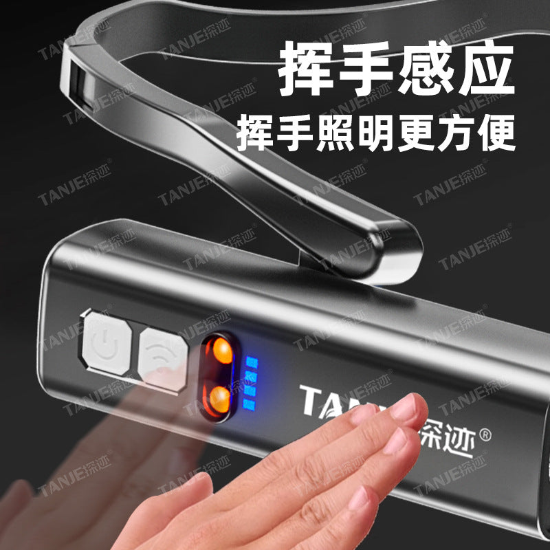 New Ear-Mounted Headlight Strong Light Super Bright Charging Outdoor Mountaineering Fishing Special Endurance Super Long Induction Head-Mounted