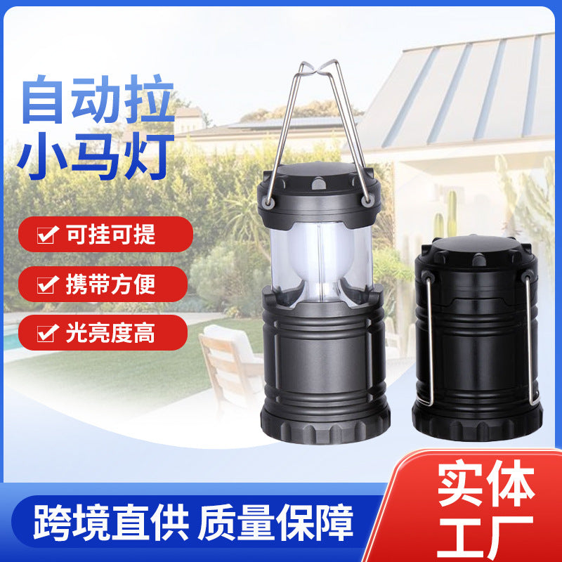 New Camping Light 30led Camping Light Outdoor Super Bright Camp Tent Light Automatic Pull Small Horse Light