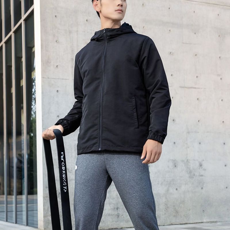 Sports Jacket Men's Spring and Autumn Hooded Jacket Korean Style Outdoor Casual Loose Large Size Jacket Couple Wear Windbreaker Fashion