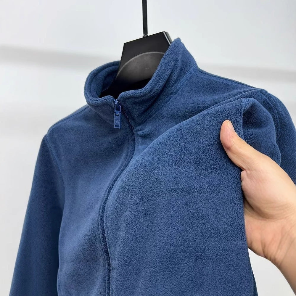 High-End Polar Fleece Sweater Men's Autumn and Winter Inner Fleece Jacket Jacket Liner Double-Sided Fleece-Lined Thermal Jacket