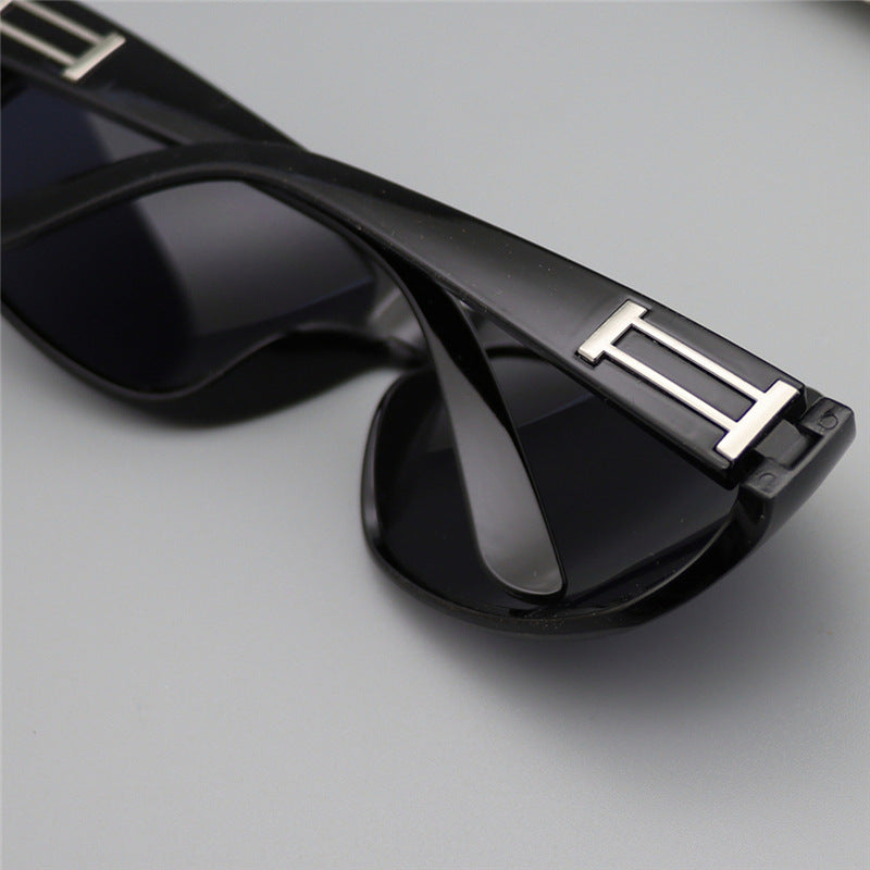 Sunglasses Men's Square Sunglasses Black New Glasses Pc Frame Fashion Simple Plain Glasses Night Vision Goggles